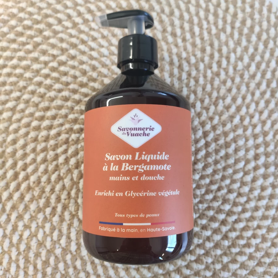 Savon Liquide Bergamote bio artisanal