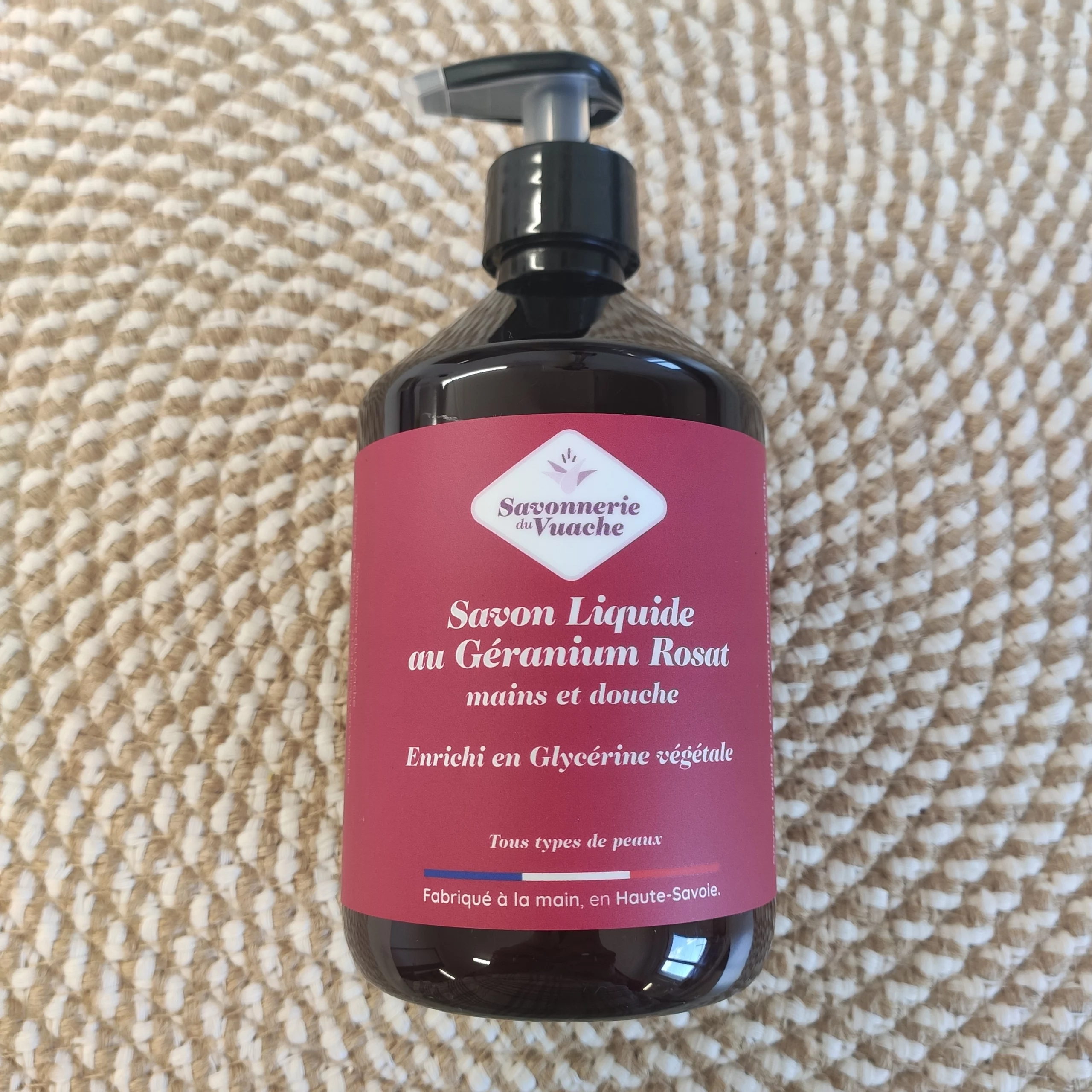 Savon Liquide Géranium bio artisanal